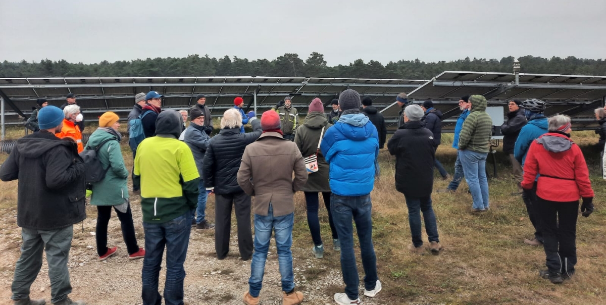 Besichtigung des Solarparks in Uttenreuth